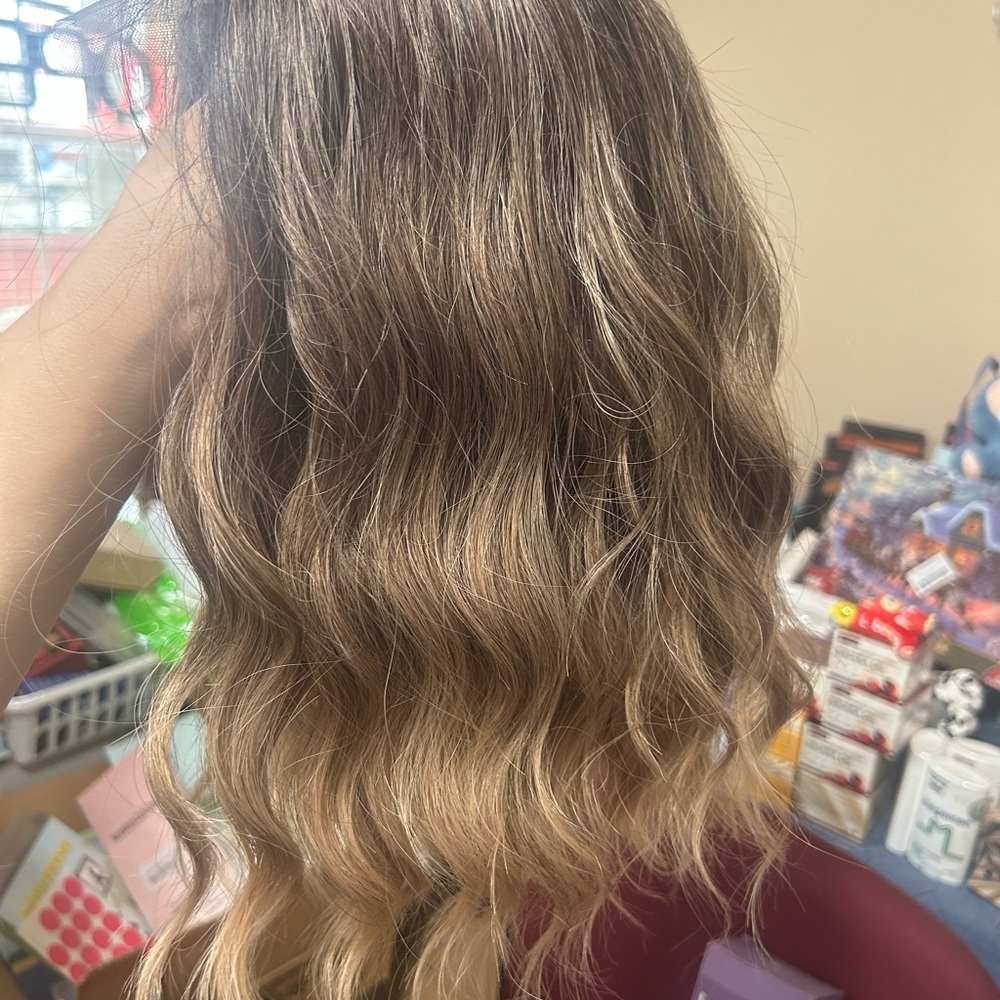 Natural Brown Ombre Wavy Hair Extension